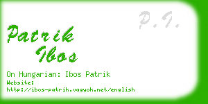 patrik ibos business card